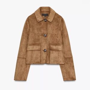 Zara Faux suede crop jacket 
Never worn
Previously washed